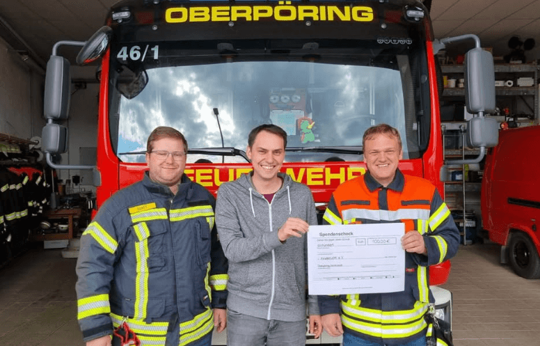 Feuerwehr mit Herz – Spende aus Baumpflanz-Challenge