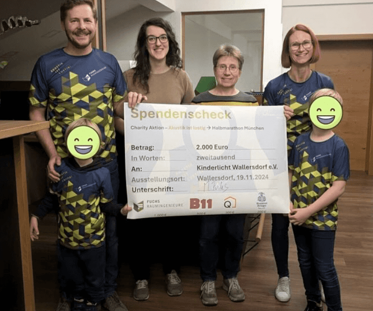 2000 Euro beim Spendenlauf der Fuchs Raumingenieure erlaufen